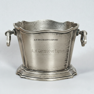 Cubo Enfriador de Vino de Latón Antiguo, Enfriador de Hielo para Champán Vintage con Asas, Tina Decorativa de Metal para Vino para Decoración del Hogar y Bodas - Product Image 6