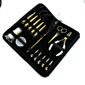 Hair Extension Tools Kit with Multiple Hair Operational Tools Sectioning Clip Ring Beads <b>Plier</b> <b>Set</b> Hair Loop Pulling Needle Tool - Product Image 2