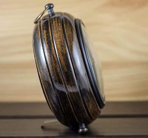 Wooden Analog Art Decor <b>Table</b> <b>Clock</b> Compact Desk Natural Desktop Timepiece Decorative Mini Office Home Radio Wholesale OEM - Product Image 2