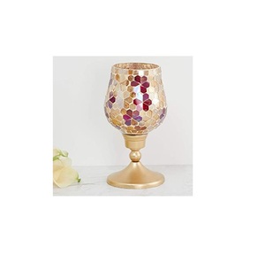 Unique Design Modern Mosaic Hurricane <b>Candle</b> <b>Holder</b> with Glass New Design Metal <b>Candle</b> <b>Lantern</b> Stand in Wholesale Price - Product Image 1