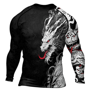Camisetas Rash Guard de manga larga para hombre, cuello redondo, ajustadas, para protección de la piel, para uso en exteriores, nuevas, al por mayor. - Product Image 5