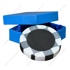 Cenicero de Diseño Único con Forma Redonda de Mármol Blanco y Negro, Último Modelo, Recién Llegado, para Cigarrillos y Cigarros - Product Image 3