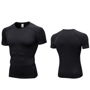 เสื้อยืดกีฬาแบบกำหนดเอง แห้งเร็ว กระชับกล้ามเนื้อ ผ้ายืดสแปนเด็กซ์ - Product Image 2