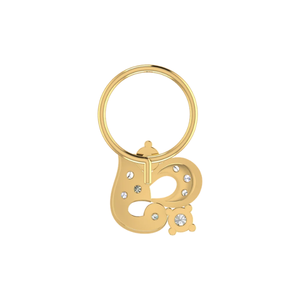 AJRETAIL Piercing de Nariz de Oro de 14K con Diamante Natural de 0.11 Quilates para Mujer - Color HI Claridad VS-SI - Product Image 5