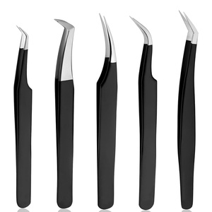 Nouvel ensemble d'outils de beauté multifonctionnels en acier inoxydable pour cils, pinces professionnelles pour faux cils, prise en main parfaite, personnalisable - Product Image 5