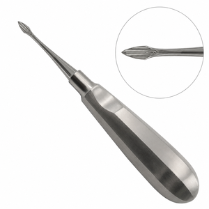 Elevador de Raíces Curvo de Acero Inoxidable Quirúrgico, Instrumento de Extracción Dental, Equipo de Cirugía Oral - Product Image 1