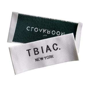 Étiquettes de vêtements en coton tissé personnalisées, badges imprimés écologiques pour manches, étiquettes à logo haute densité et claires - Product Image 2