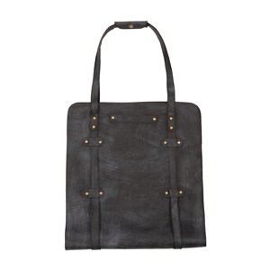 Sac de transport pour bûches en cuir véritable et bois, robuste, fait main, porte-bûches en cuir, sac de transport pour foyer LWC-0077 - Product Image 4