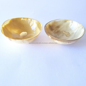 ชามฮอร์นคุณภาพพรีเมียม รักษ์โลก ลายดอกไม้และสไตล์ทะเล ขัดเงา - Product Image 1