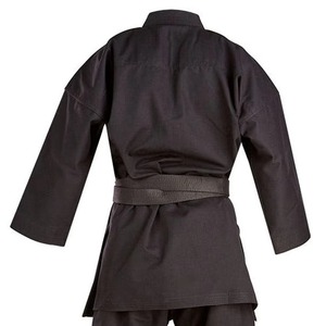 Kimono de karaté unisexe pour adultes, 100% coton, durable, coupe classique, noir, vêtements d'arts martiaux - Product Image 6