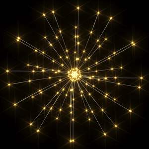 Ensemble de 4 lumières de Noël compactes en cuivre blanc chaud, série Firecrack Light - Product Image 6