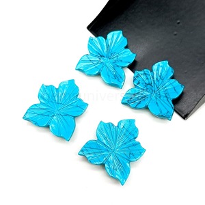 Flor de Turquesa Azul AAA de 20mm, Piedra Preciosa Tallada a Mano, Turquesa Suelta, Precio al por Mayor para Fabricación de Joyas - Product Image 2