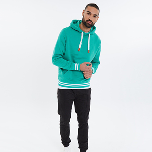 Sweat à capuche de luxe pour homme 100 % coton épais, uni, en molleton, brodé et sérigraphié, idéal pour l'hiver, le streetwear et respectueux de l'environnement - Product Image 1