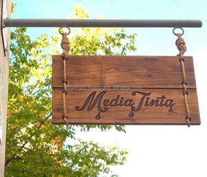 Panneau suspendu en bois rustique vintage, panneau décoratif en bois pour la maison, le restaurant et les espaces commerciaux - Product Image 1