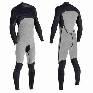 High Quality Men's Black 3mm Neoprene <b>Wetsuit</b> Long Sleeve Swim Body Diving Surfing Full Coverage Front Chest Zip Printed <b>Wetsuit</b> - Product Image 1