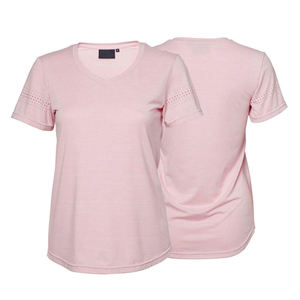 Camiseta corta lisa de algodón para mujer a bajo precio, camiseta lisa para mujer, talla grande, transpirable, estilo urbano, camiseta de talla grande para mujer. - Product Image 3