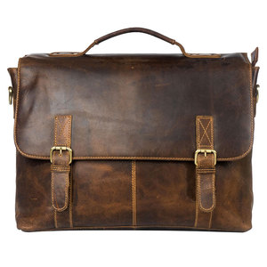 Premium Genuine Leather Laptop <b>Bag</b> for Workplace & Travel Durable Design with Shoulder Carry and Practical Layout - Product Image 1