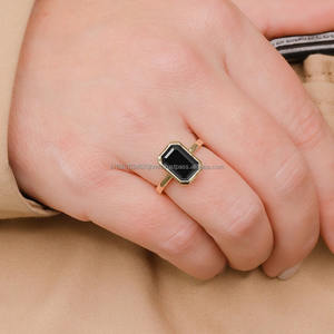 Joyería fina de oro rosa de 14K para mujer, anillo de compromiso de diamante Natural apilable VVS Clarity, Material de 18K, IGI Vintage para fiestas - Product Image 6