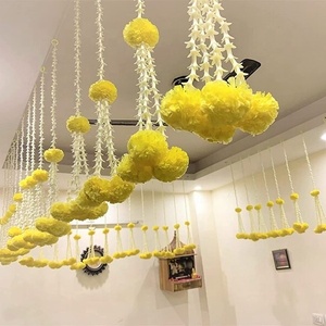 Marigold and Tuberose Hanging <b>Ceiling</b> <b>Decoration</b> Event and Party Decor <b>Wedding</b> Haldi Mehndi Decors Artificial Flower String - Product Image 1