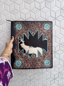 Wholesale Hand Tooled Leather Business Planner Portfolio <b>Document</b> <b>Folder</b> Genuine Leather Organizer Hardcover Gift for Men Women - Product Image 1