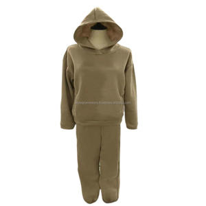 สไตล์แกรมสวมใส่ชุดวอร์มฤดูหนาวสำหรับผู้หญิง ผ้าโมดอล/ผ้าฝ้ายเนื้อนุ่ม เสื้อฮู้ด กางเกงเอวยางยืด ระบายอากาศได้ดี เสื้อครอปทันสมัยสำหรับวิ่งจ๊อกกิ้ง - Product Image 5