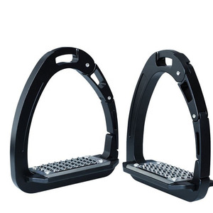 Nuevas estribas de cuero para carreras de barriles occidentales, de acero inoxidable 304, reutilizables, con certificación CE, para animales grandes. - Product Image 1