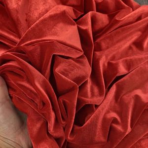 Luxury Modern Wedding Plain Woven Solid Rust 100% Polyester Velvet Fabric Soft Touch Breathable Medium Weight Apparel Material - Product Image 6