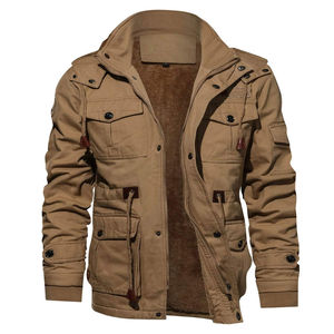 Chaquetas Cargo de Invierno para Hombre con Cuello Alto de Lona de Diseño de Alta Calidad, Chaquetas Cargo para Hombre con Diseño Elegante Personalizado - Product Image 2