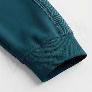 Chándal Deportivo para Hombre, Color Verde Azulado, con Diseño Geométrico, Cierre Completo, Transpirable, de Poliéster, para Otoño, Corte Regular, con Bolsillos Laterales - Product Image 6