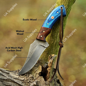 Cuchillo de Supervivencia Fijo de Acero al Carbono Forjado a Mano con Hoja de Punta Caída y Mango Ergonómico de Madera para Camping y Bricolaje OEM/ODM - Product Image 3