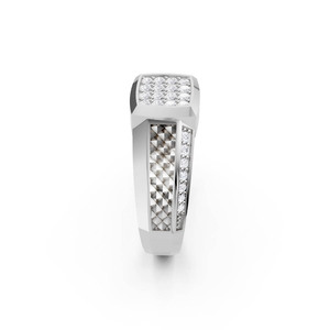 Anillo de Hombre de Diseño Único en Oro Blanco de 14K Inspirado en Hemadri Yadava, Artesanía Hereditaria, Lujo Atemporal - Product Image 4