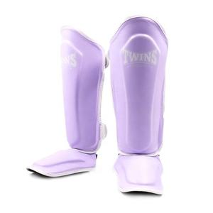 Genuine Leather Twins Shin Pads with <b>Hook</b> & Loop Closure for Professional Boxing Muay Thai MMA Training and Sparring - Product Image 4