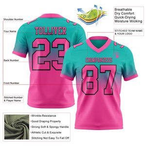 Jersey de Fútbol Americano Premium, Mezcla de Spandex, Transferencia Térmica, Nombre del Equipo Personalizado, Fabricante, Rendimiento Atlético Transpirable - Product Image 6
