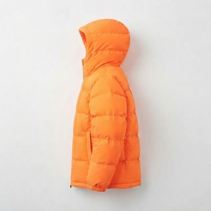Chaqueta Acolchada con Capucha para Hombre, Color Naranja, Cortavientos, Informal, para Invierno, con Relleno de Poliéster, Cierre de Cremallera, Corte Regular - Product Image 3