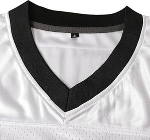 Camiseta Deportiva Personalizada de Fútbol Permian Número 45 Miles Blanca de Poliéster con Cuello en V - Product Image 5