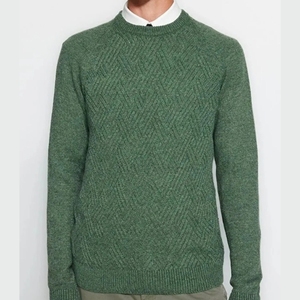 Suéteres de Moda Urbana, Fabricante de Ropa, Venta al por Mayor Personalizada, Suéter de Punto de Manga Larga con Cuello Henry Desgastado para Hombre - Product Image 3