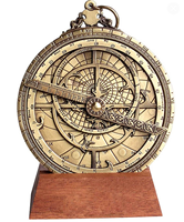 Astrolabe en laiton vintage, instrument de navigation maritime, globe céleste, décoration murale, instrument scientifique historique, objet de collection