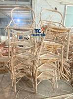 Tabouret de bar moderne en rotin tressé, best-seller, pour cuisine, salle de bain et repas en plein air, finition couleur miel, mobilier de maison