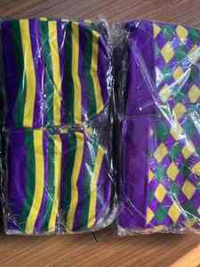 Bonnet unisexe en acrylique 100% à rayures imprimées numériquement et brodées, violet, jaune, vert, pour l'hiver, le ski, les fêtes, taille adulte 56-58CM - Product Image 6