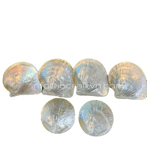 จานเม็ดมุกริมฝีปากสีเหลืองหรูหรา จานเสิร์ฟคาเวียร์ ทําจากเชลล์แฮนด์เมดเวียดนาม - Product Image 1