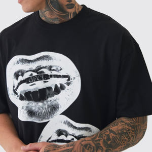 T-shirt imprimé oversize pour homme, fabriqué avec les meilleurs matériaux, prix d'usine, t-shirts oversize pour homme, streetwear décontracté, personnalisable - Product Image 4