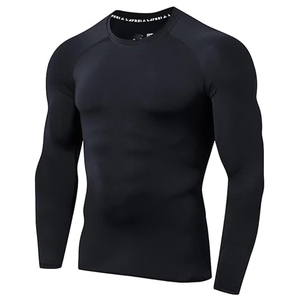Camiseta de Compresión Deportiva para Hombre con Logotipo Personalizado, Manga Larga, Secado Rápido, para Gimnasio, Entrenamiento, Running, Fitness, Ropa Deportiva OEM - Product Image 5