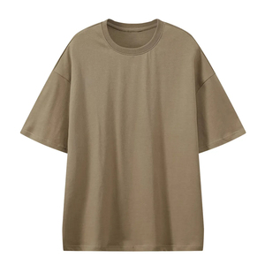 T-shirts pour hommes en coton respirant à col rond et manches courtes 200 g/m², t-shirt en molleton français de qualité supérieure - Product Image 1