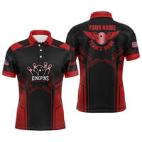 Chemises de bowling sportives pour hommes, nouvelle conception, impression numérique personnalisée, tricotées, 100% polyester, respirantes, séchage rapide, col haut, coupe classique