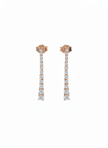 Pendientes de Diamantes Redondos para Mujer, Diamantes Naturales y Cultivados en Laboratorio - Product Image 1