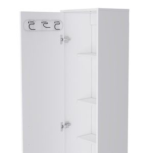 Buccan Laundry <b>Storage</b> Cabinet with <b>White</b> Finish Stylish Wicker Laundry <b>Baskets</b> - Product Image 6