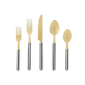 Stainless Steel Metal Cutlery Set Anti Scratch Durable Dining Tableware Collection For Daily Use - Product Image 2