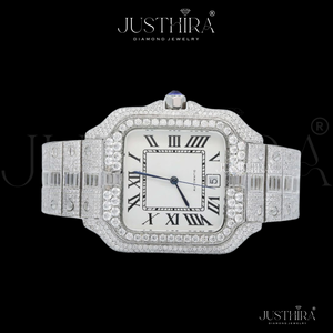 High Quality Moissanite Diamond <b>Watch</b> <b>for</b> <b>Women</b> Elegant Shiny Stone Luxury Jewelry Timepiece Available At Competitive Price - Product Image 5