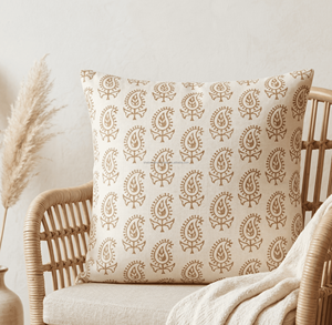 Indian Manufacturer Printed Cushion Square Cover with Leaf and Botanical Print for <b>Sofa</b> Couch Chair Slip Pillowcase - Product Image 2