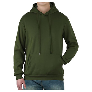 Sudadera con Capucha Marrón para Hombre, Corte Regular, Informal, Otoñal, de Forro Polar, Manga Larga, Color Sólido, Diseño Tejido - Product Image 6